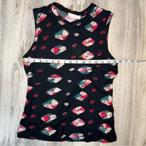 Ulla Johnson Patterned Sleeveless Top - Black and Pink Size Small - Picture 4 of 10